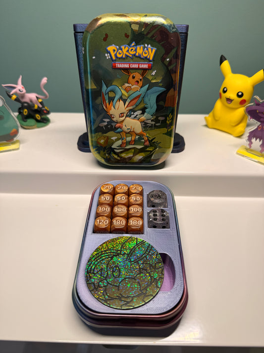 Prismatic Evolutions Mini Tin With Insert - Keep Counters And Dice Organized